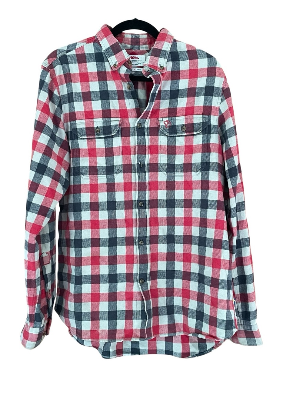 Fjallraven Red, Navy & White Plaid Shirt